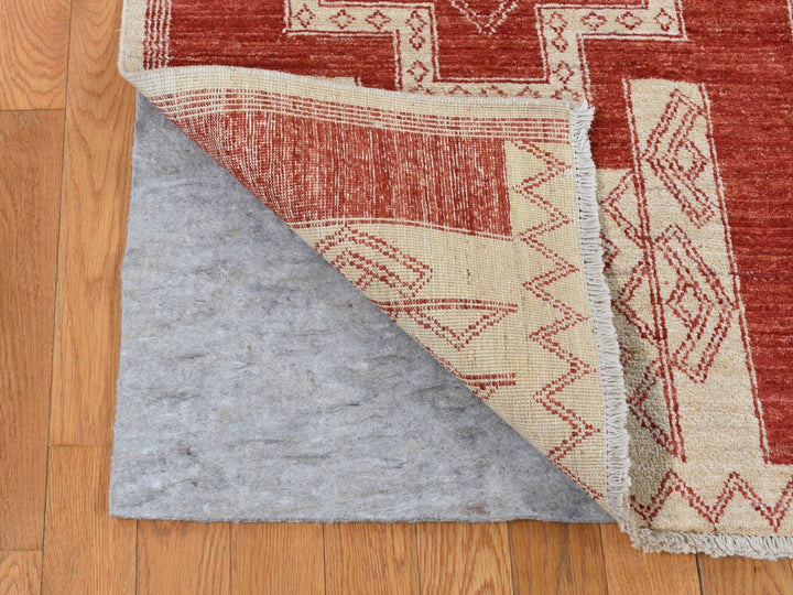 8'1" x 10'0" New Hand Knotted Red Wool Rectangle Oriental Rug - MOA10287048