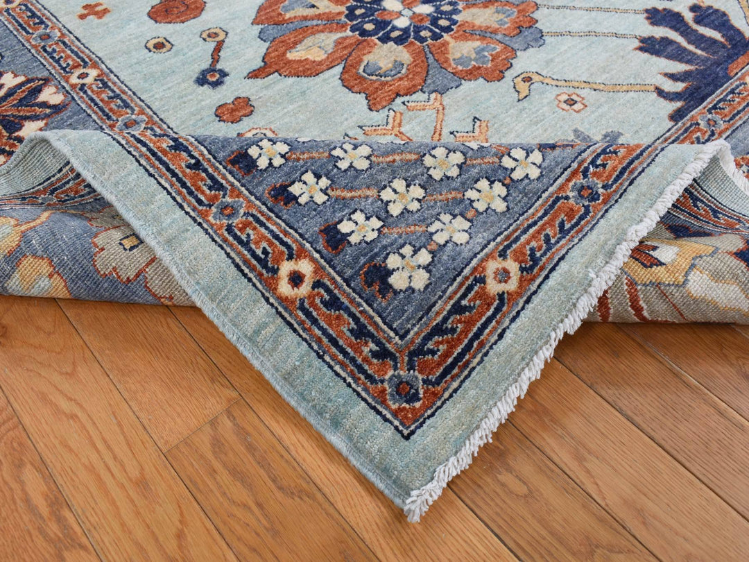 8'2" x 10'0" New Hand Knotted Grey Wool Rectangle Oriental Rug - MOA10287053