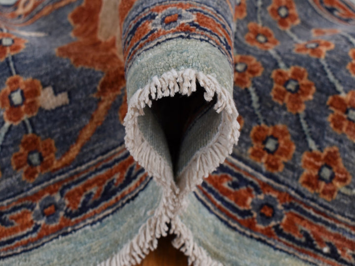 8'2" x 10'0" New Hand Knotted Grey Wool Rectangle Oriental Rug - MOA10287053