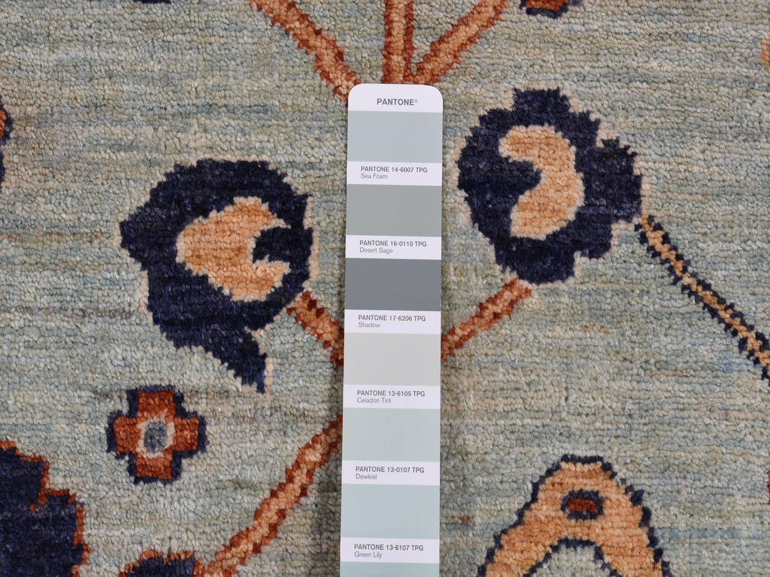 8'2" x 10'0" New Hand Knotted Grey Wool Rectangle Oriental Rug - MOA10287053