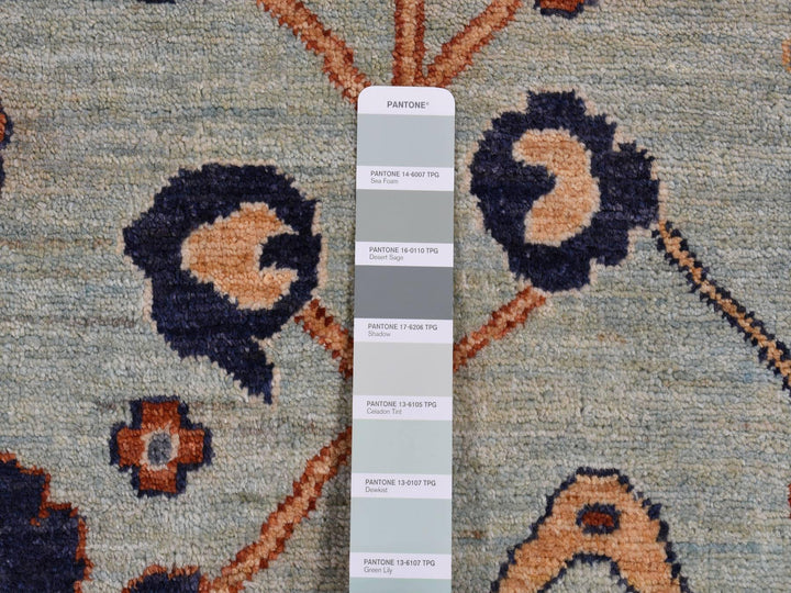 8'2" x 10'0" New Hand Knotted Grey Wool Rectangle Oriental Rug - MOA10287053