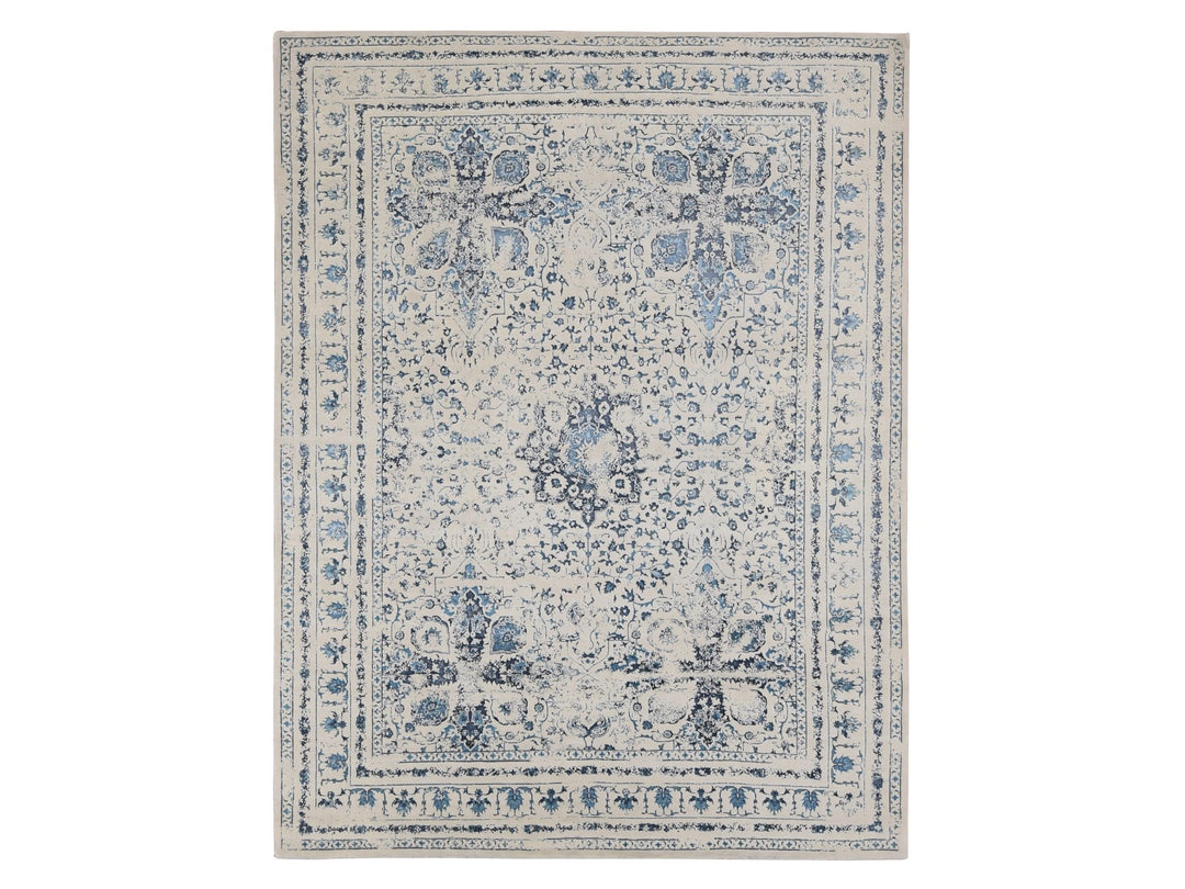 9'0" x 12'1" New Hand Knotted Ivory Wool Rectangle Oriental Rug - MOA10287062