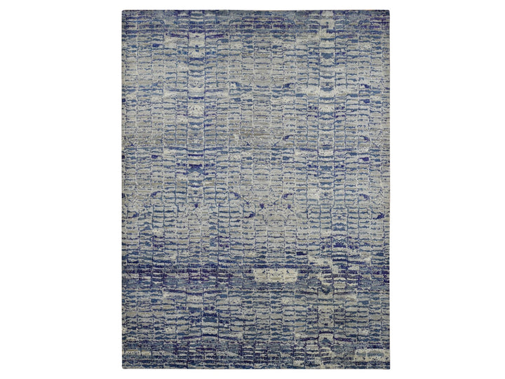 10'2" x 13'10" New Hand Knotted Purple Sari Silk Rectangle Oriental Rug - MOA10287090