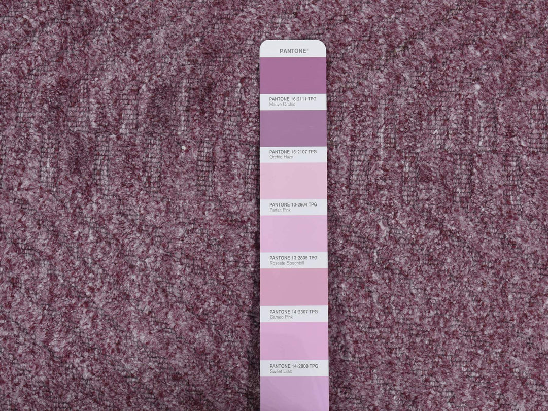 5'1" x 7'1" New Hand Loomed Purple Wool Rectangle Oriental Rug - MOA10287160