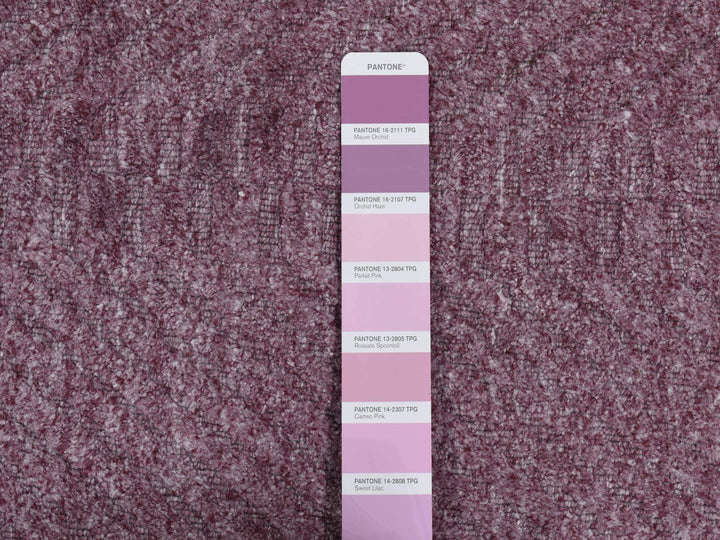 5'1" x 7'1" New Hand Loomed Purple Wool Rectangle Oriental Rug - MOA10287160