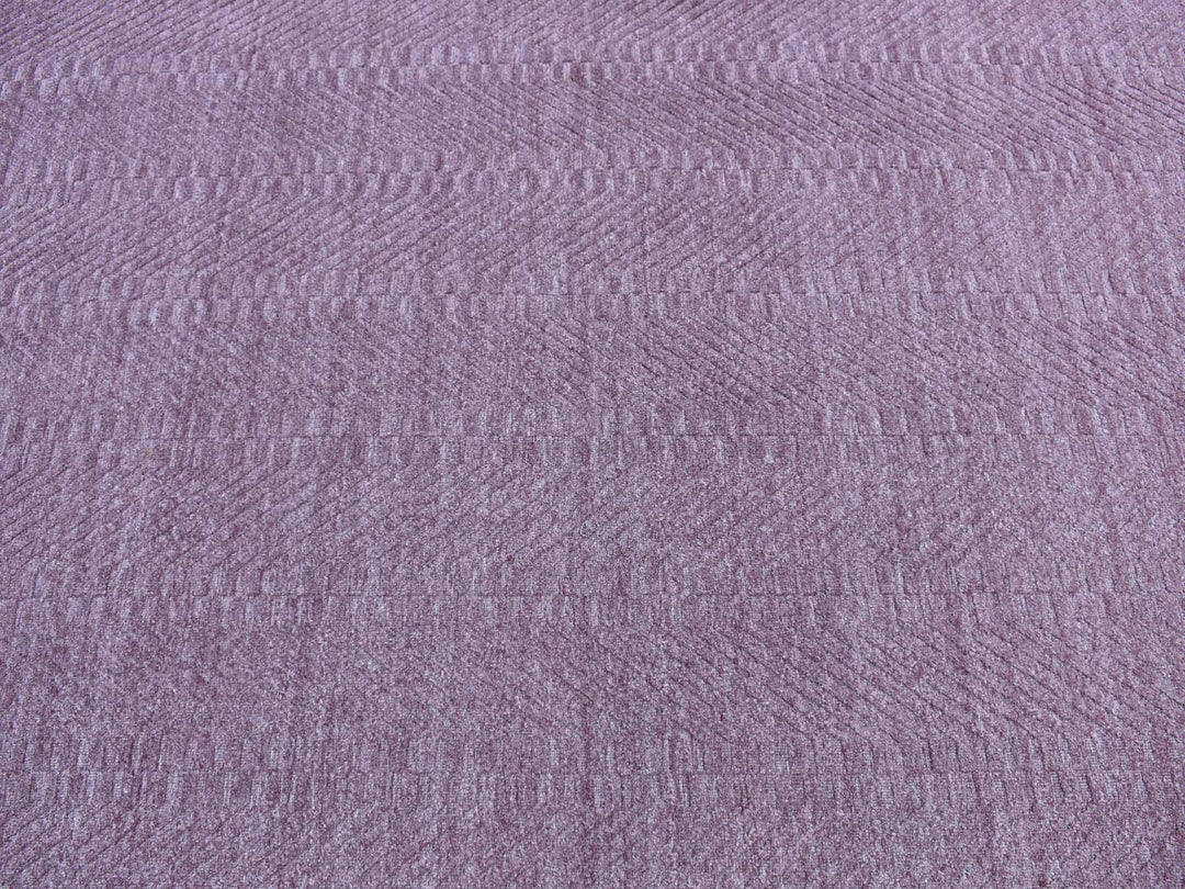 5'1" x 7'1" New Hand Loomed Purple Wool Rectangle Oriental Rug - MOA10287160