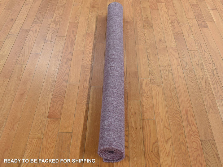 5'1" x 7'1" New Hand Loomed Purple Wool Rectangle Oriental Rug - MOA10287160