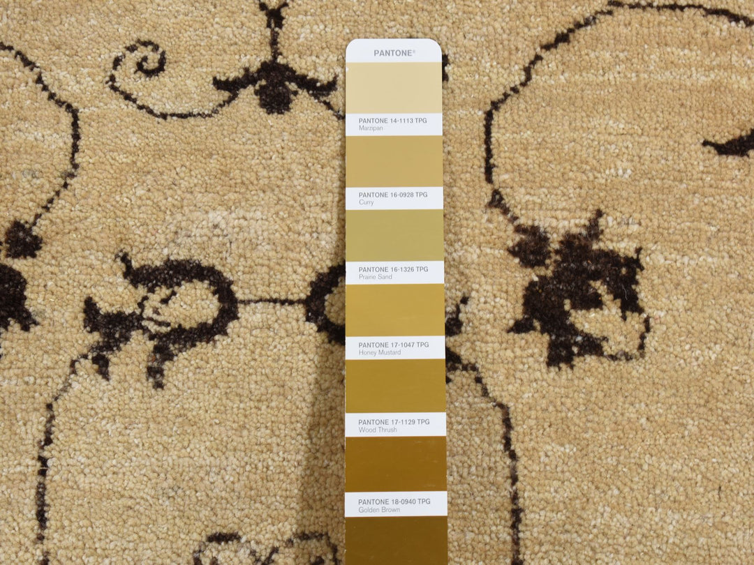 4'7" x 6'4" New Hand Knotted Beige Wool Rectangle Oriental Rug - MOA10287199