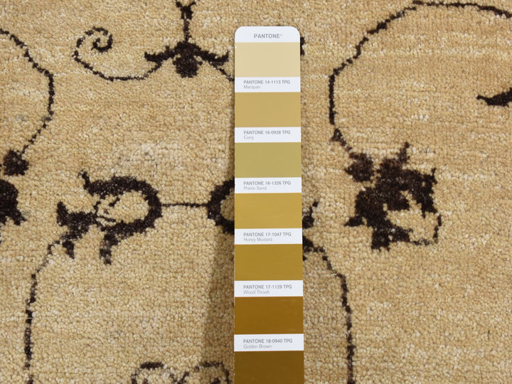 4'7" x 6'4" New Hand Knotted Beige Wool Rectangle Oriental Rug - MOA10287199