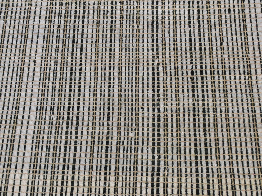 4'0" x 5'10" New Hand Knotted Green Wool Rectangle Oriental Rug - MOA10287214