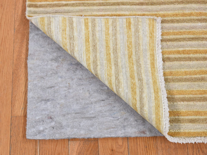 2'7" x 8'6" New Hand Knotted Beige Wool Runner Oriental Rug - MOA10287241