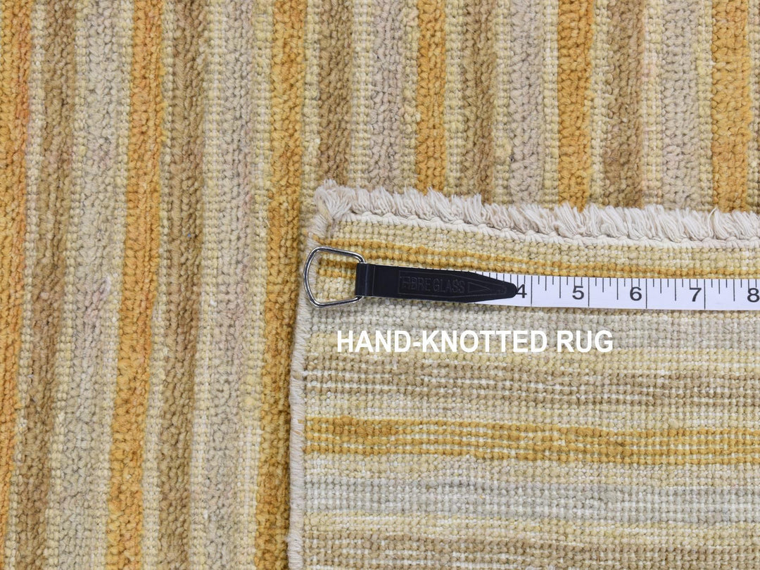 2'7" x 8'6" New Hand Knotted Beige Wool Runner Oriental Rug - MOA10287241