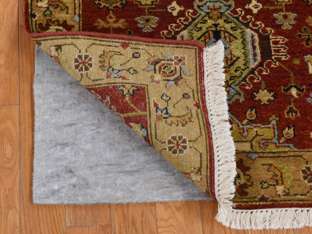 2'9" x 9'9" New Hand Knotted Red Wool Runner Oriental Rug - MOA10287275