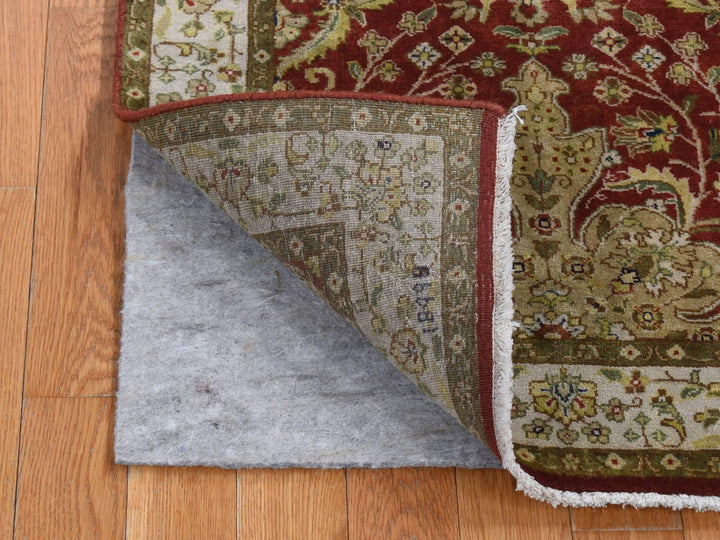 2'4" x 11'5" New Hand Knotted Red Wool Runner Oriental Rug - MOA10287305