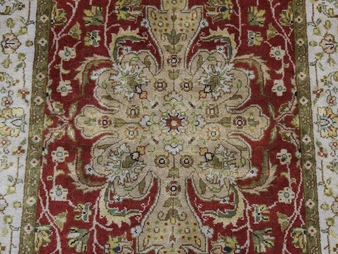 2'4" x 11'5" New Hand Knotted Red Wool Runner Oriental Rug - MOA10287305