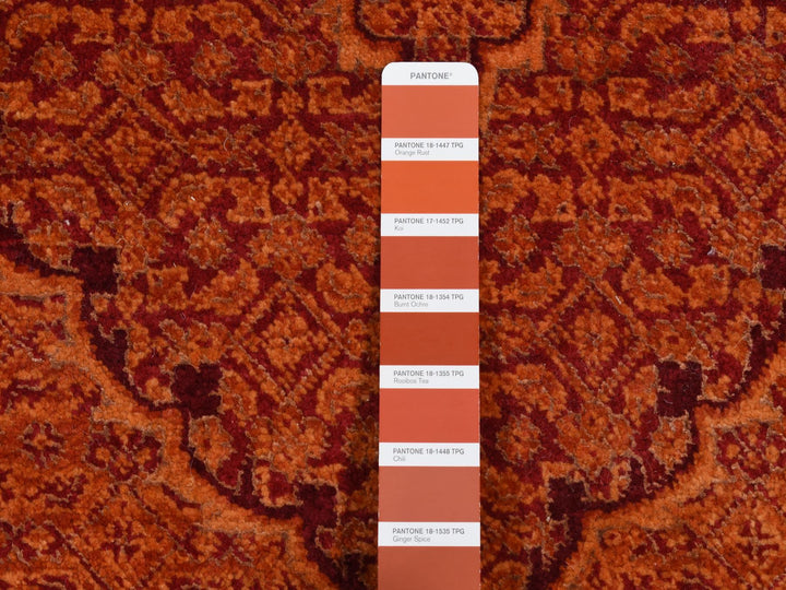 2'9" x 11'10" New Hand Knotted Orange Wool Runner Oriental Rug - MOA10287308
