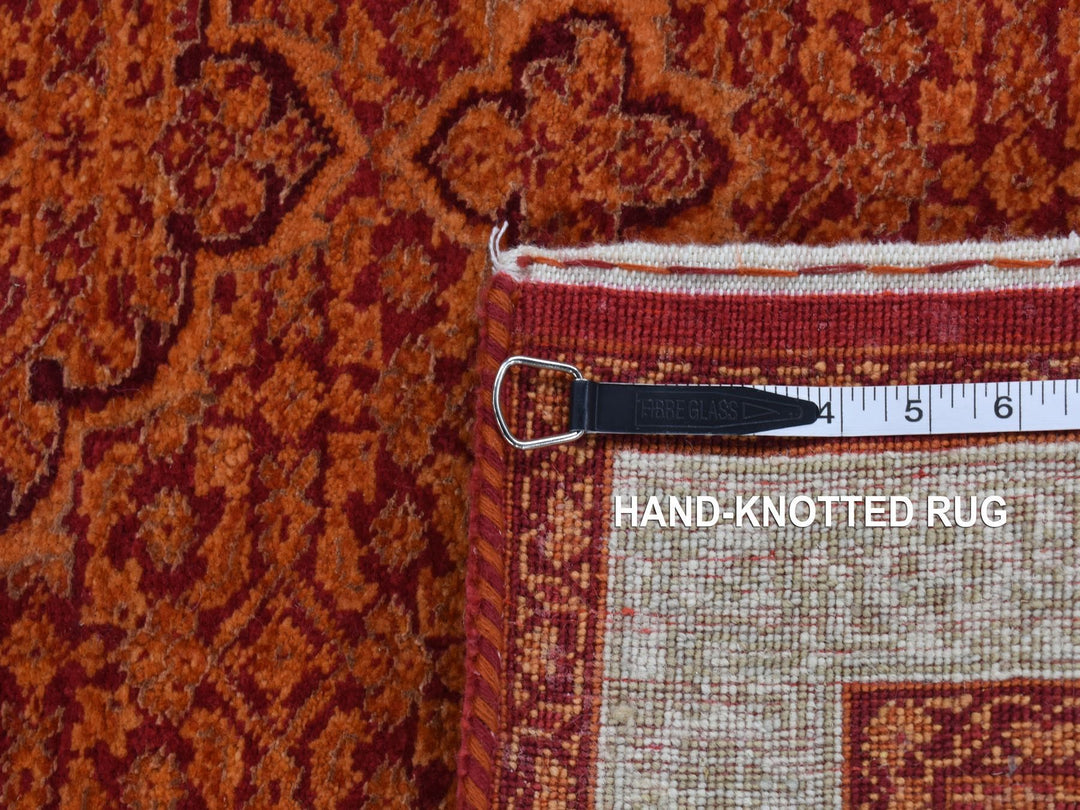 2'9" x 11'10" New Hand Knotted Orange Wool Runner Oriental Rug - MOA10287308