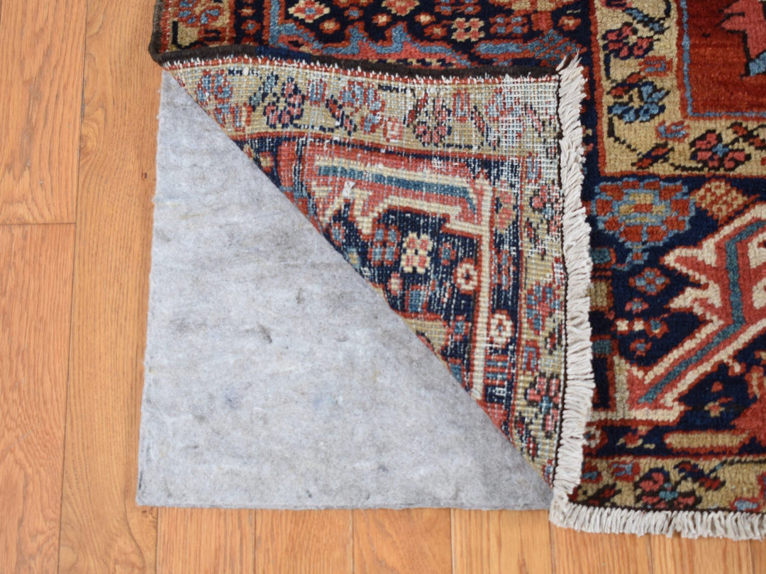 9'4" x 12'10" Vintage Hand Knotted Red Wool Rectangle Oriental Rug - MOA10287310