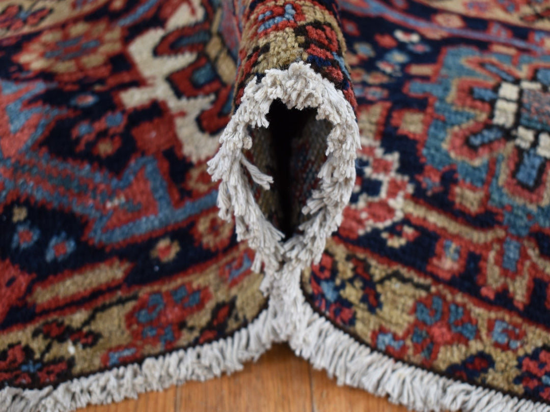 9'4" x 12'10" Vintage Hand Knotted Red Wool Rectangle Oriental Rug - MOA10287310