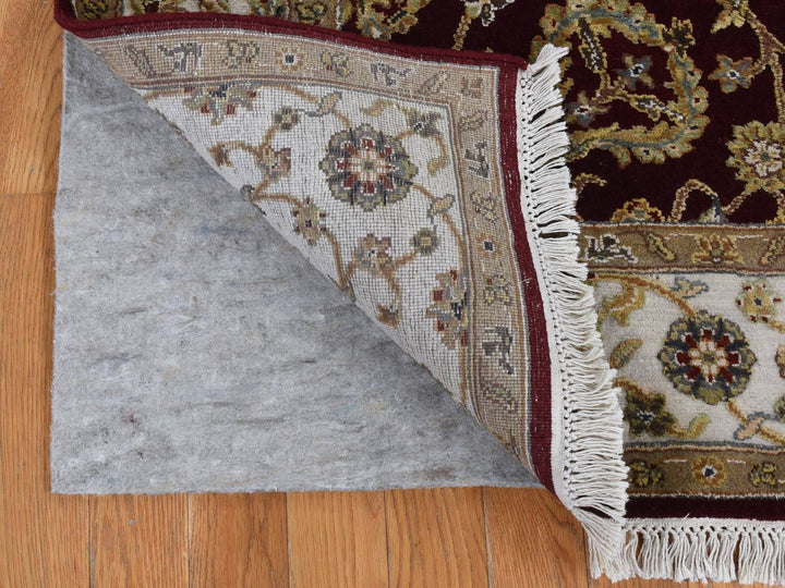 5'1" x 7'1" New Hand Knotted Red Wool & Silk Rectangle Oriental Rug - MOA10287320