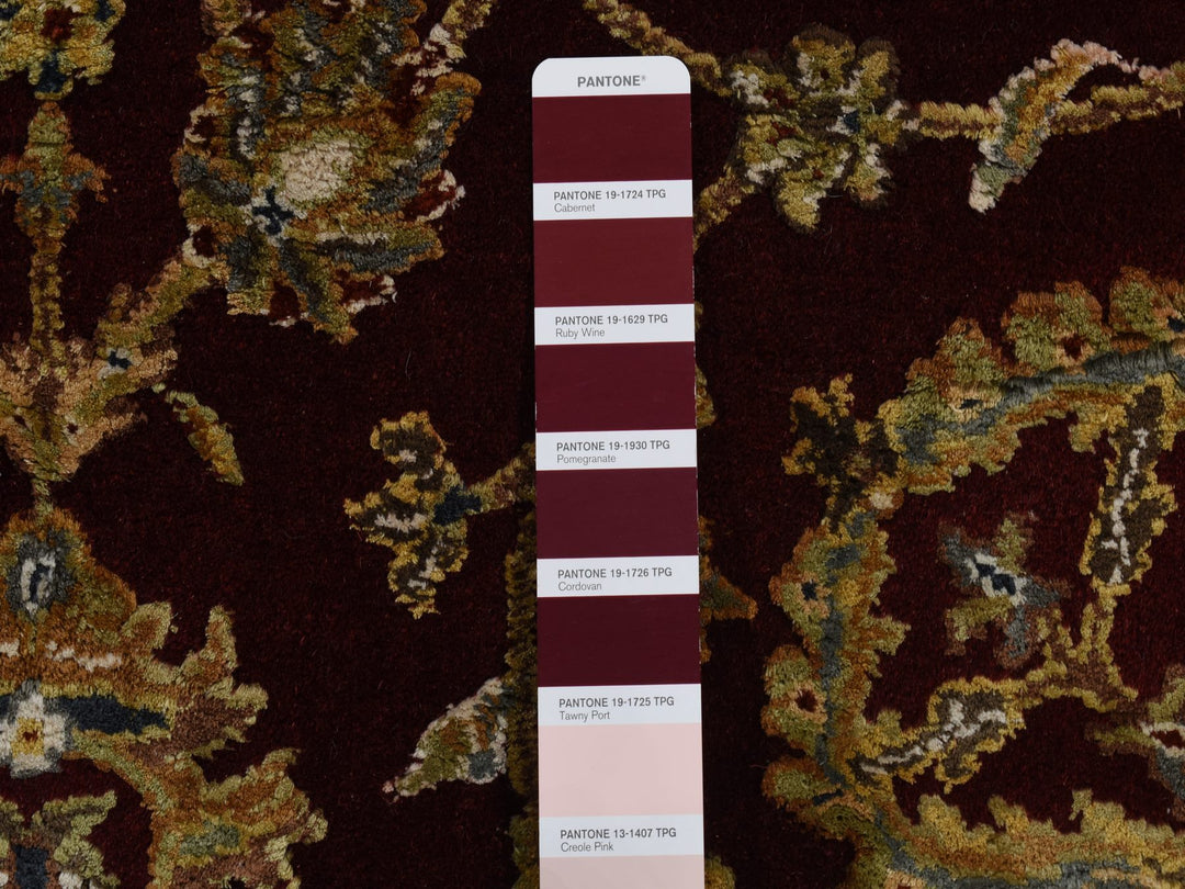 5'1" x 7'1" New Hand Knotted Red Wool & Silk Rectangle Oriental Rug - MOA10287320