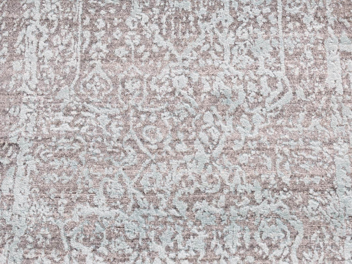 2'6" x 5'8" New Hand Knotted Green Wool & Silk Runner Oriental Rug - MOA10287329