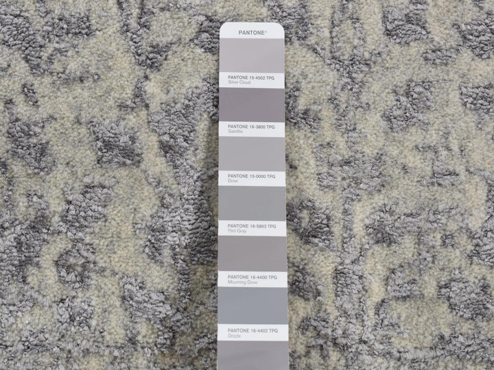 2'5" x 6'0" New Hand Loomed Ivory Wool & Silk Runner Oriental Rug - MOA10287342