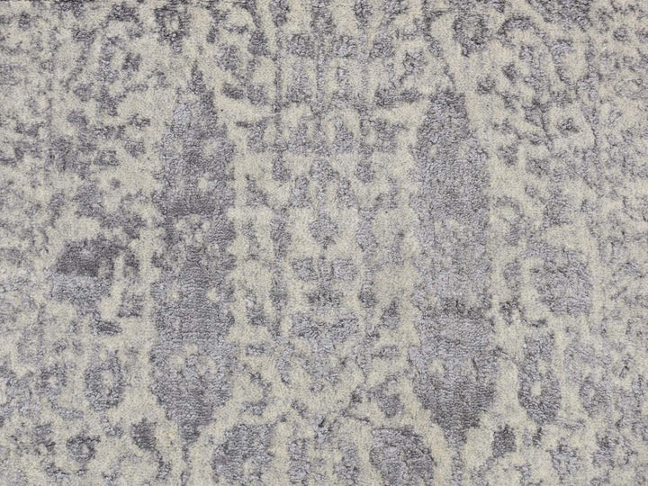 2'5" x 6'0" New Hand Loomed Ivory Wool & Silk Runner Oriental Rug - MOA10287342