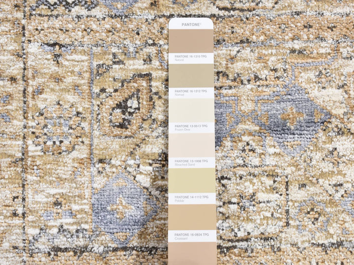 2'7" x 6'1" New Hand Knotted Brown Wool & Silk Runner Oriental Rug - MOA10287349