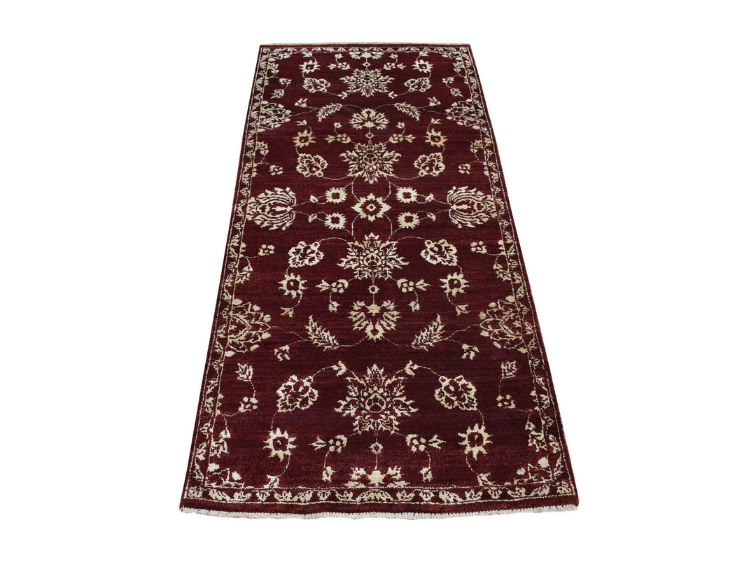 2'8" x 6'0" New Hand Knotted Red Wool Runner Oriental Rug - MOA10287354