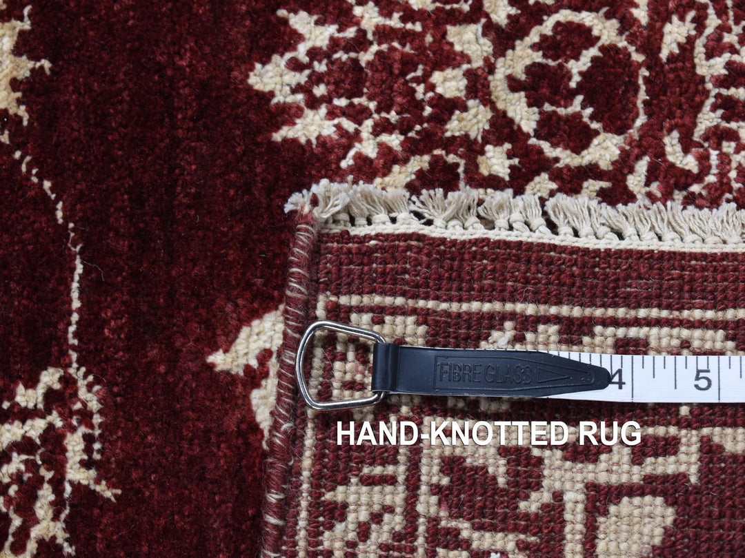 2'8" x 6'0" New Hand Knotted Red Wool Runner Oriental Rug - MOA10287354