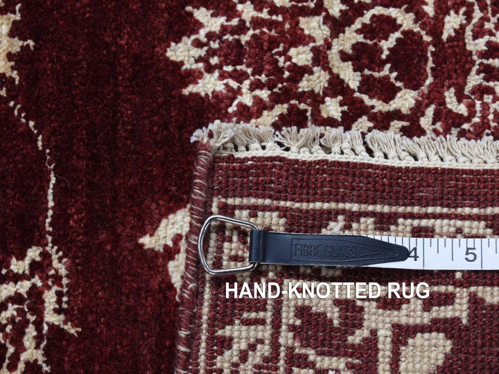 2'8" x 6'0" New Hand Knotted Red Wool Runner Oriental Rug - MOA10287354