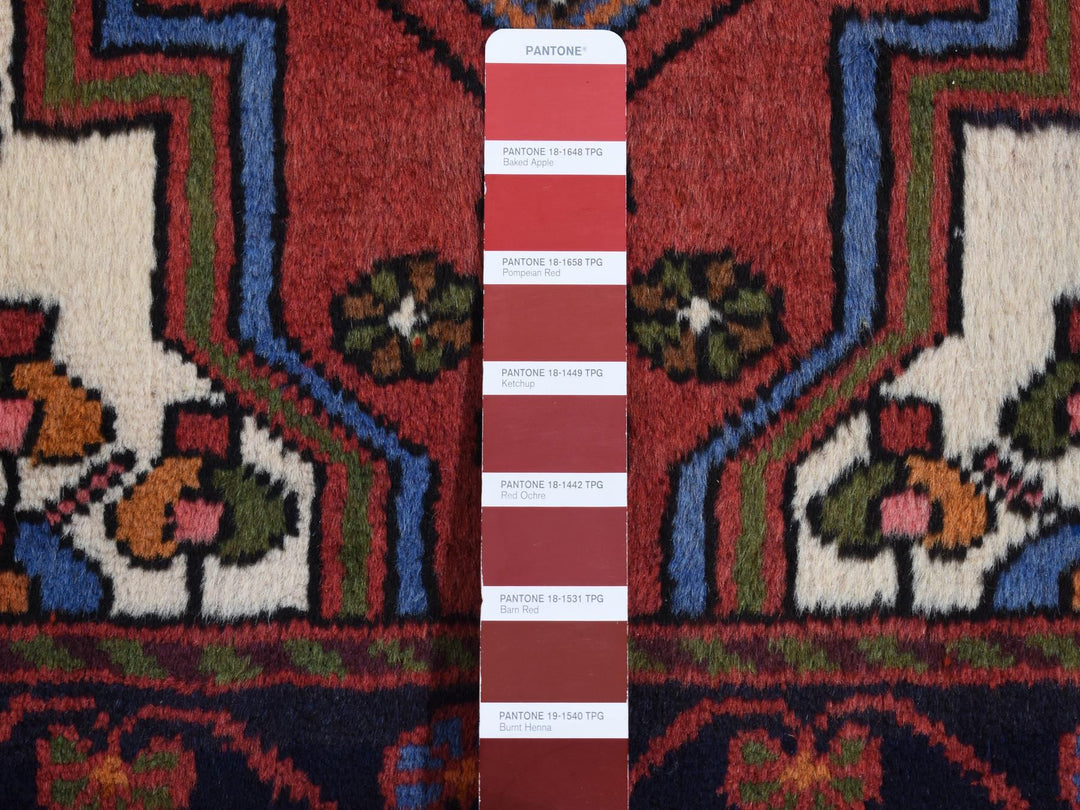 3'5" x 5'3" New Hand Knotted Red Wool Rectangle Oriental Rug - MOA10287379
