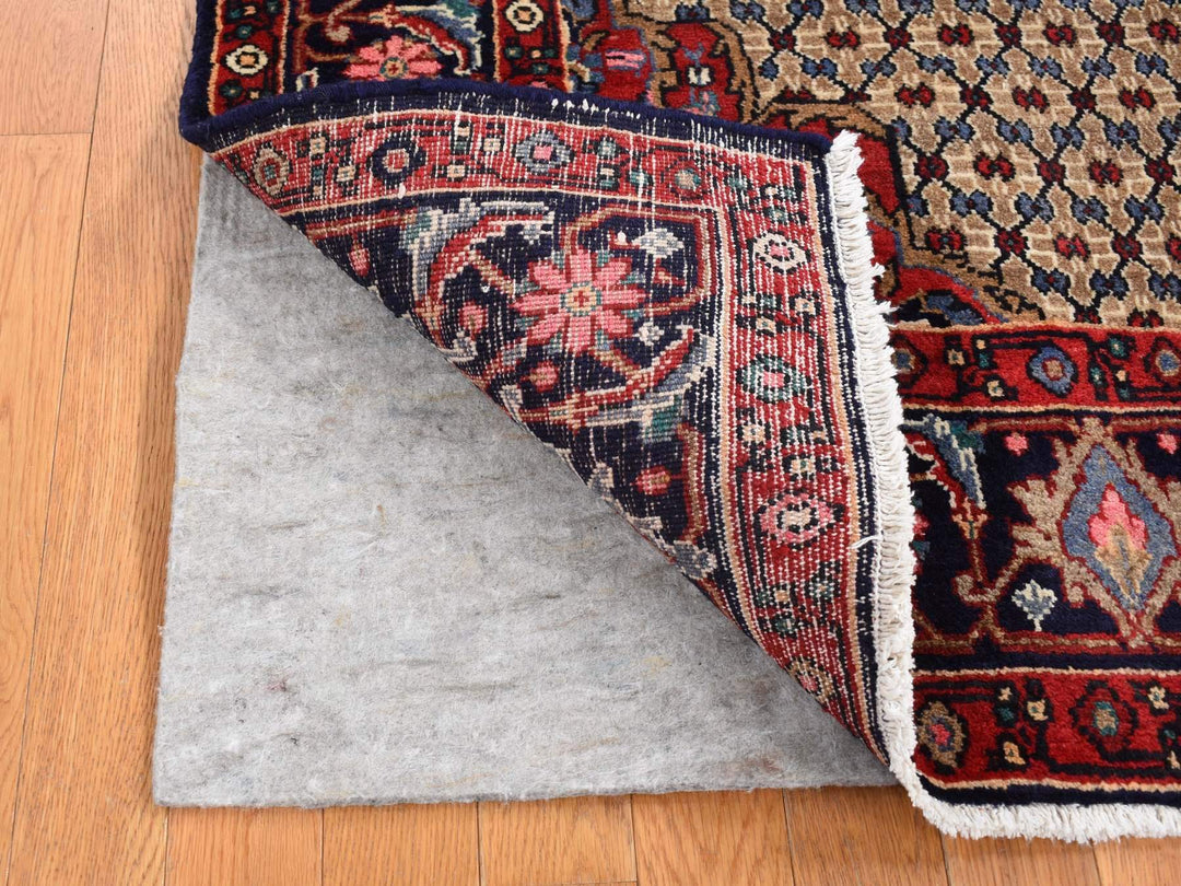 4'4" x 7'9" New Hand Knotted Brown Wool Rectangle Oriental Rug - MOA10287384
