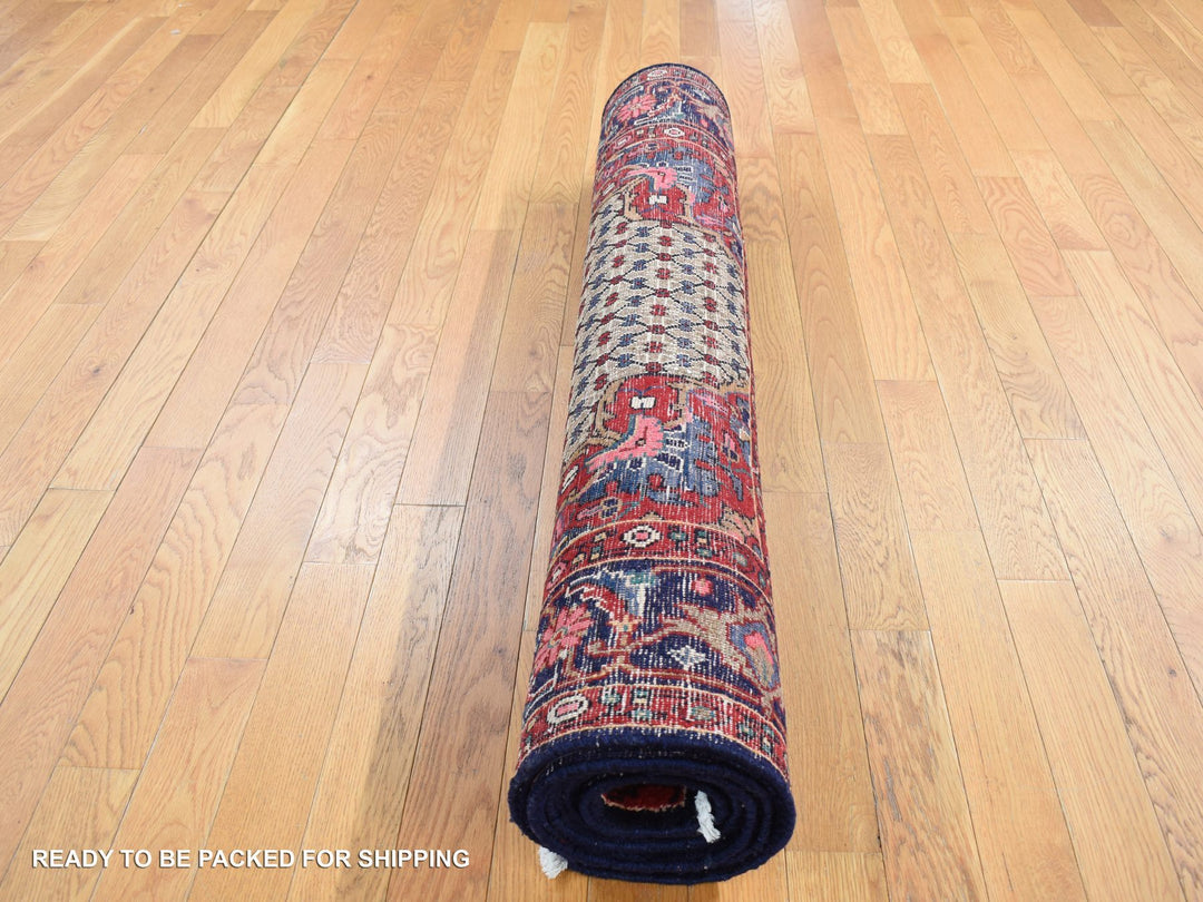 4'4" x 7'9" New Hand Knotted Brown Wool Rectangle Oriental Rug - MOA10287384