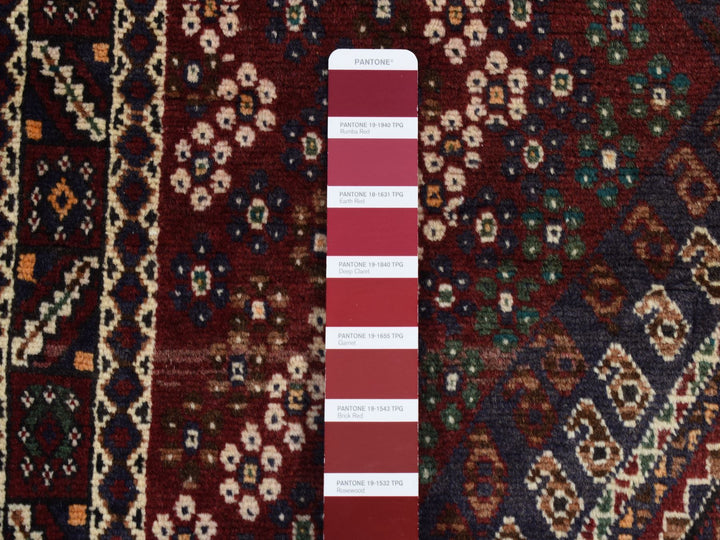 4'1" x 5'9" Vintage Hand Knotted Blue Wool Rectangle Oriental Rug - MOA10287399