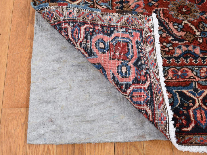 7'3" x 9'7" Vintage Hand Knotted Red Wool Rectangle Oriental Rug - MOA10287401