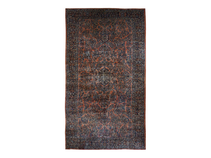 10'6" x 19'3" Vintage Hand Knotted Red Wool Rectangle Oriental Rug - MOA10287403