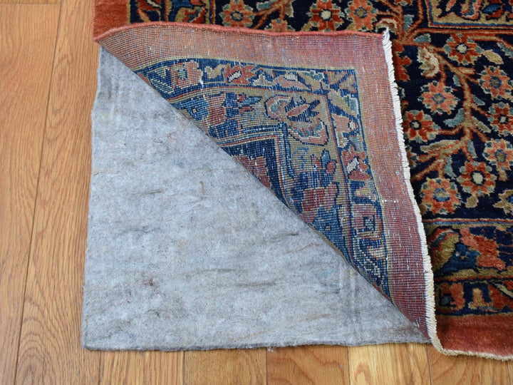 10'6" x 19'3" Vintage Hand Knotted Red Wool Rectangle Oriental Rug - MOA10287403