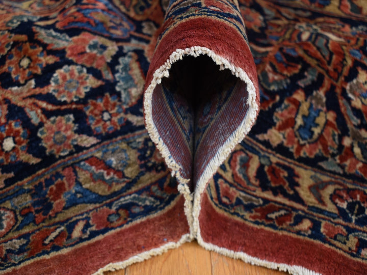10'6" x 19'3" Vintage Hand Knotted Red Wool Rectangle Oriental Rug - MOA10287403