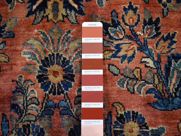 10'6" x 19'3" Vintage Hand Knotted Red Wool Rectangle Oriental Rug - MOA10287403