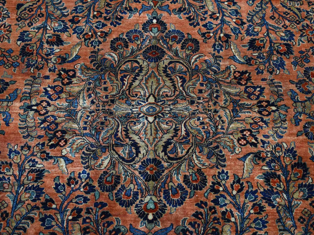 10'6" x 19'3" Vintage Hand Knotted Red Wool Rectangle Oriental Rug - MOA10287403