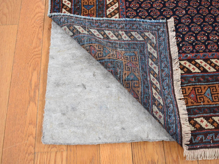 4'4" x 6'10" Vintage Hand Knotted Blue Wool Rectangle Oriental Rug - MOA10287404