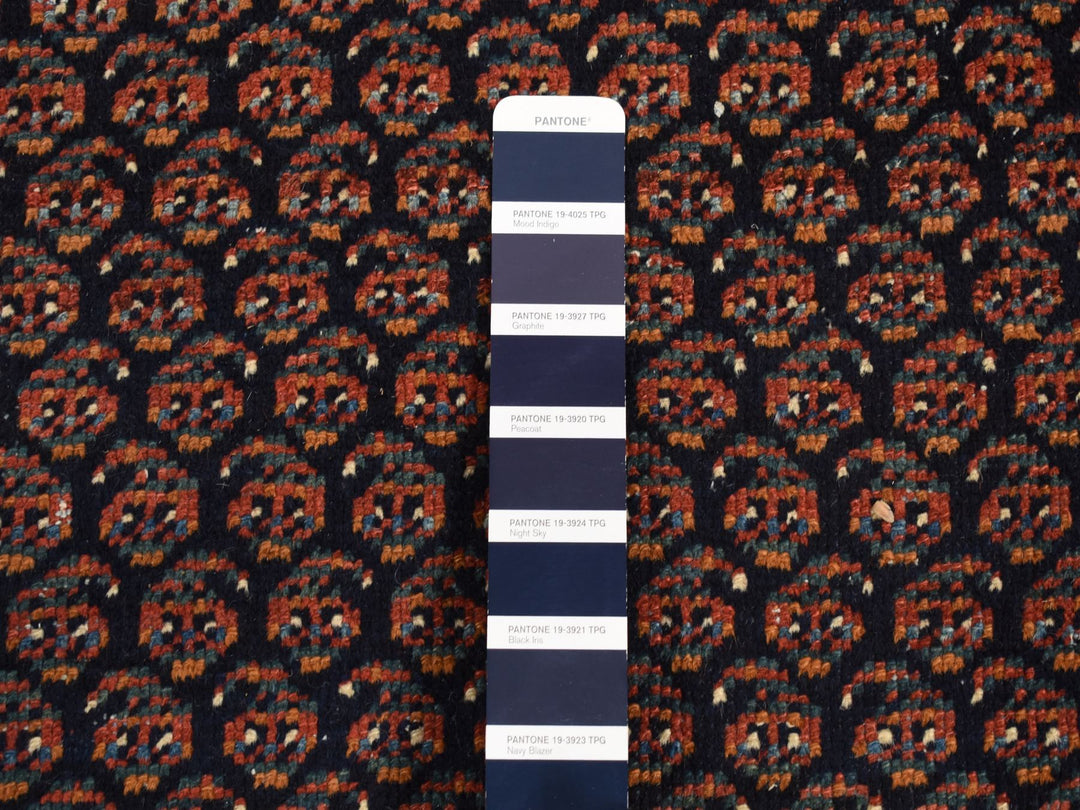 4'4" x 6'10" Vintage Hand Knotted Blue Wool Rectangle Oriental Rug - MOA10287404