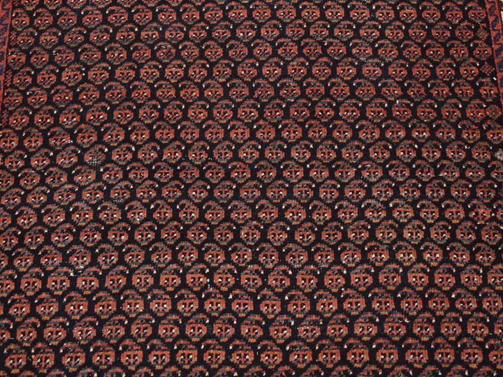 4'4" x 6'10" Vintage Hand Knotted Blue Wool Rectangle Oriental Rug - MOA10287404