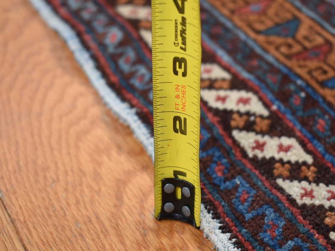 4'4" x 6'10" Vintage Hand Knotted Blue Wool Rectangle Oriental Rug - MOA10287404