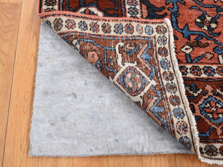 4'9" x 6'1" Vintage Hand Knotted Red Wool Rectangle Oriental Rug - MOA10287406