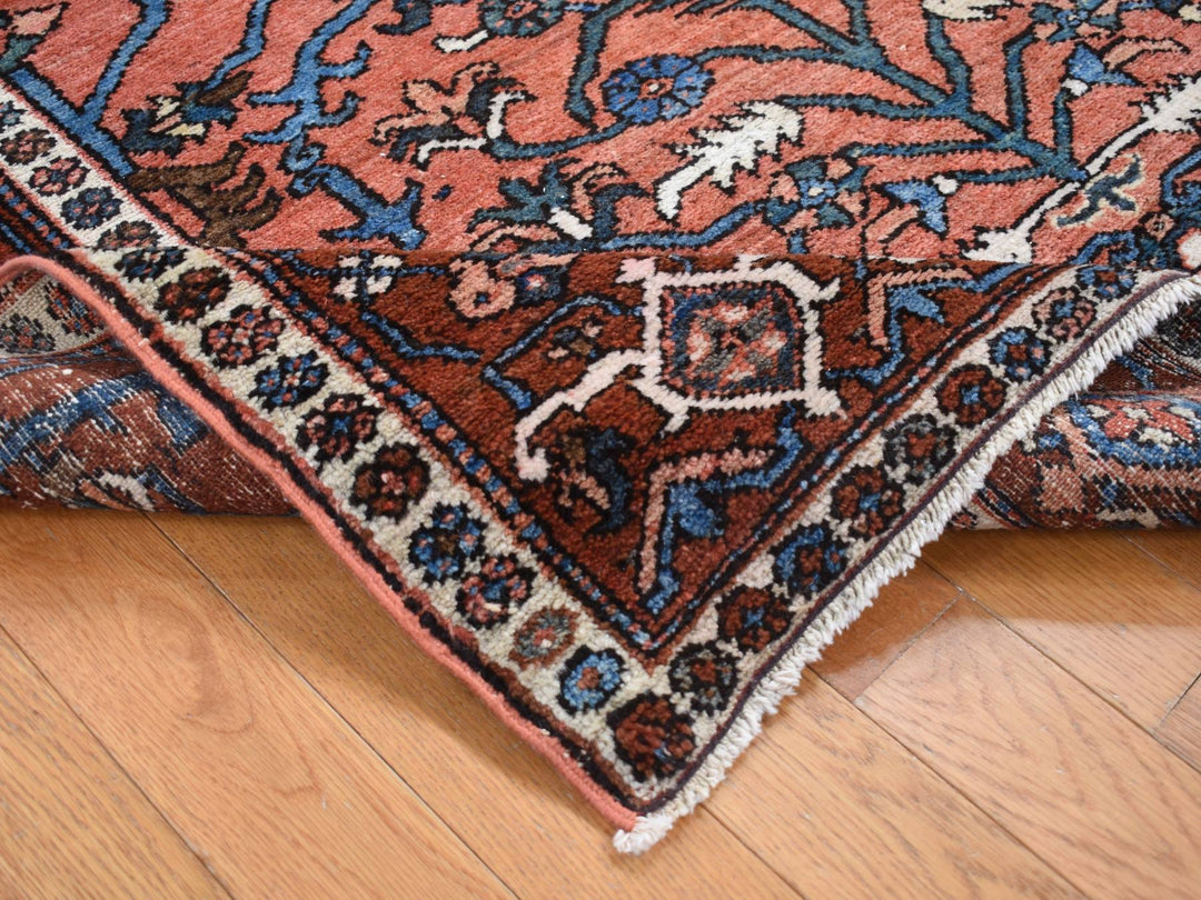 4'9" x 6'1" Vintage Hand Knotted Red Wool Rectangle Oriental Rug - MOA10287406