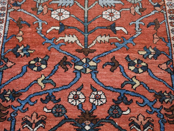 4'9" x 6'1" Vintage Hand Knotted Red Wool Rectangle Oriental Rug - MOA10287406