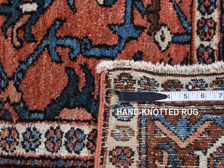 4'9" x 6'1" Vintage Hand Knotted Red Wool Rectangle Oriental Rug - MOA10287406